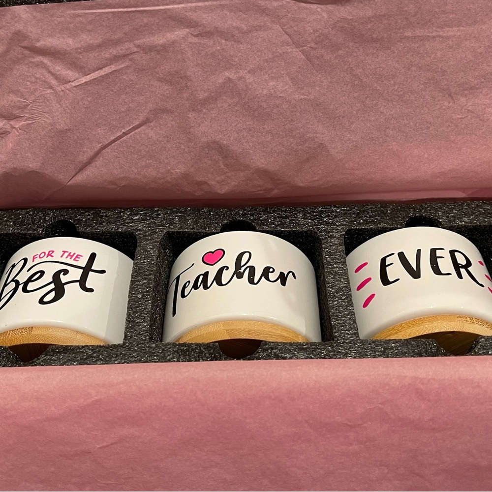 Heartfelt Teacher Candle Holder Set